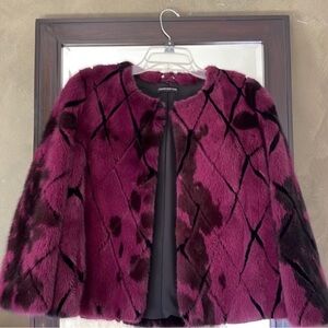 Carmen Marc Valvo Pink Sophisticated and edgy genuine mink fur coat /jacket